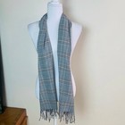 Women s Plaid Print Neck Wrap Scarf Fringe Hem Warm Winter Comfy One Size 