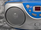 Sylvania Boombox Blue Portable Cd Player Am fm Radio Srcd243m Works Video Demo