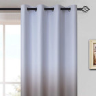 Yakamok Brown Thermal Insulated Grommet Window Drapes Gradient Color Ombre Curta