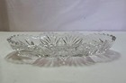 Bowl Dish Saw Tooth Oblong Crystal Clear Vintage