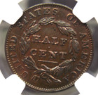 1835 Classic Head Half Cent 1 2c Ngc Au Details  005 About Uncirculated Ecc c