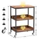 3 Tier Rolling Microwave Cart 150 Lbs Capacity 15 7  D X 23 8  W - Kitchen