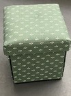 Vintage Singer Padded Collapsible Cube Sewing Kit Green Flower Pattern Box