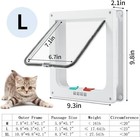 4-way Lockable Magnetic Pet Cat Puppy Dog Safe Flap Door Frame Magnetic Lock