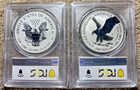 2021 W   S Type 1   2 American Silver Eagle 1oz Reverse Proof Coin Set Pcgs Pf69