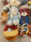 Vintage Baby Toy Lot Fisher Price Playskool Rattles Plush Teether 80s 90s