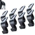 Car Seat Headrest Hook Pack  black    Hanger Storage Organizer Universal For 4