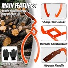 Yatointo Log Tongs Grabber 20   440lbs Logging Tongs  Handle Non-slip Grip Hook
