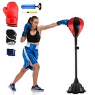 Punching Bag W  Stand For Adults  kids  Adjustable Height Boxing Reflex Bag