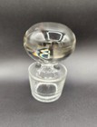 Vintage Large Replacement Clear Glass Decanter Bottle Stopper Cork Only 4  Tall 