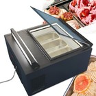 Wixkix Countertop Ice Cream Display Dipping Cabinet Gelato Freezer Showcase Us