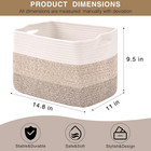 Storage Baskets For Organizing Shelves  Woven Cotton Rope Basket For Storage  De