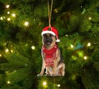 German Shepherd Dog Christmas Ornament  Love Dog Car Ornament Xmas Gift