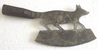 Antique Vintage Old Butcher Cleaver Fox Figure Meat Choper Knife