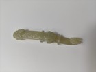 Chinese Qing Dynasty White Jade Carved Warring States-style Belt Hook