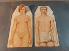 1930s Male Female Anatomical Model Medical Reference Paper Fold Out Flip Up 12  