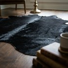 Genuine Black Large Cowhide Rug Leather Natural Hair On Cow Hide Carpet Skin New