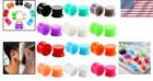 24pcs Silicone Double Flared Ear Tunnels - Vibrant Ear Gauges For Modern Style