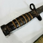 U s m4 Bayonet-knife With Leather Grip And Usm8a1 Scabbard Vintage Military