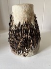 Vintage African Drum Handmade Rattle Inside Trival Cow Skin Leather