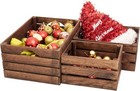 Rustic Wood Crates For Vintage Decorative Display  Nesting Crate Set For Storage