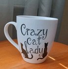 Pfaltgraff Crazy Cat Lady Mug Black   White Excellent 