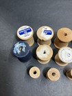 Vintage Wooden Empty Thread Spools Various Brands   Sizes Lot Of 14