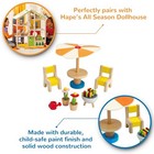  Wooden Patio Set  Pretend Doll House Furniture With Accessories For Kids 