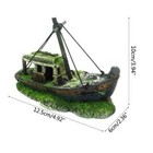 New Aquarium Sunken Ship Decoration Resin Fishtank Ornaments Hideout 12 5 6 10cm