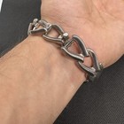 Vintage Sterling Silver Tp-70 Taxco 925 Mexico Modernist Style Bracelet 52g