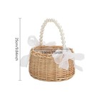 Flower Girl Basket Hand Woven Rattan Storage Basket Party Wedding Decoration Uk
