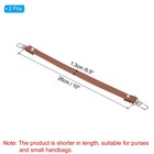2 Pcs Leather Purse Handle Strap 10  Purse Strap Diy Replacement Brown