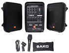Jbl Eon208p Portable Pa System   Pair 8  Speakers 8 Ch Mixer bluetooth hazer