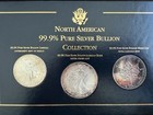 North American 3 Silver Coin Set - 2002 Eagle  1985 Libertad   1993 Maple