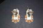 Antique Riddle 1930 s Pair Art Deco Wall Lamps Lights Sconces Fixtures