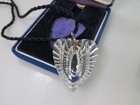 Vtg Waterford Crystal Heart Pendant Necklace Black Cord Original Box Valentine
