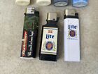 Alcohol Beer Bar Bud Budweiser Michelob Miller Lite Vintage Lighter Lot 3e51