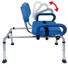 Carousel Sliding Transfer Bench Swivel Seat  Padded Bath Shower Chair Pivot Arms
