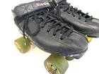 Vintage Riedell R3 Cayman Roller Skates Atom Wheels  Black Size 8 See Photos