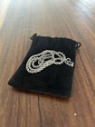 Silver Tone Rope Chain Necklace  925 Silver