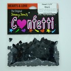 1 4 Inch Black Heart Confetti 1 5 Oz Total For Wedding Party Table Decor