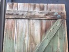 Large 19th Century Salvaged Wooden Barn Door Great Color 86  X 50  Wide 