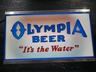 Vintage Olympia Beer Lighted Sign It s The Water  Hanging  Works  Old Beer Sign