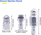 High-pressure Sewer Jetter Nozzle With Stainless Steel 1 4 Connector 5000 Psi