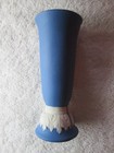 Vintage Blue And White Jasperware 5 1 2 Inch Bud Vase