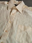 Vintage 70s Sears Short Sleeve Dress Shirt L Yellow