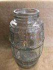 Large 14 3 4  Tall Vintage Glass Barrel Style Pickle Jar Country Store
