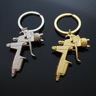 2 Pack - Spray Paint Gun Key Chain Ring Pendant Keychain Gift - Gold   Silver