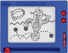 Cra-z-art Retro Magna Doodle Magnetic Drawing Board For Kids 3 And Up Blue whit