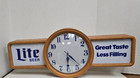 Vintage Working Miller Lite Lighted Bar Sign And Clock - In  Mint Condition 